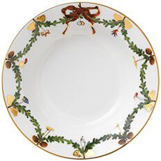 Stjerne Riflet Jul 17 cm. dyb desserttallerken