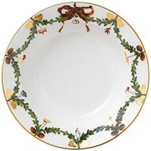 Stjerne Riflet Jul 17 cm. dyb desserttallerken
