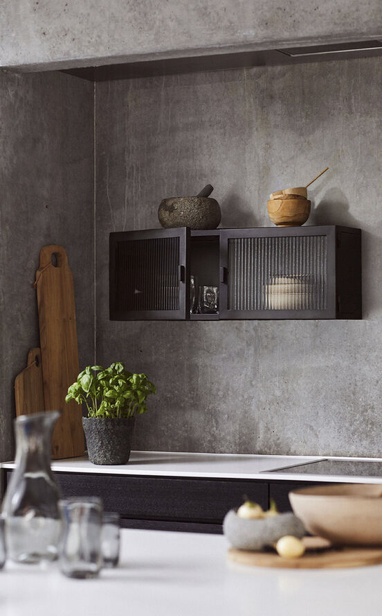 Vægskab Dallas - Sort (LGB)