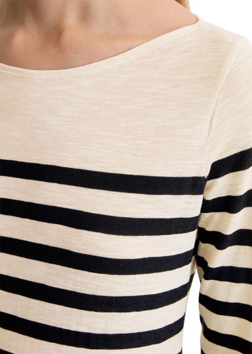 T-shirt, long sleeve, boat neck, st