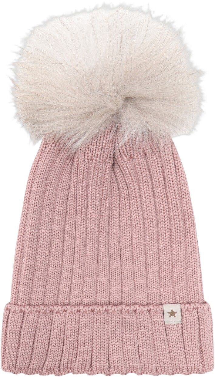 Hat Knit Alpaca Pompom