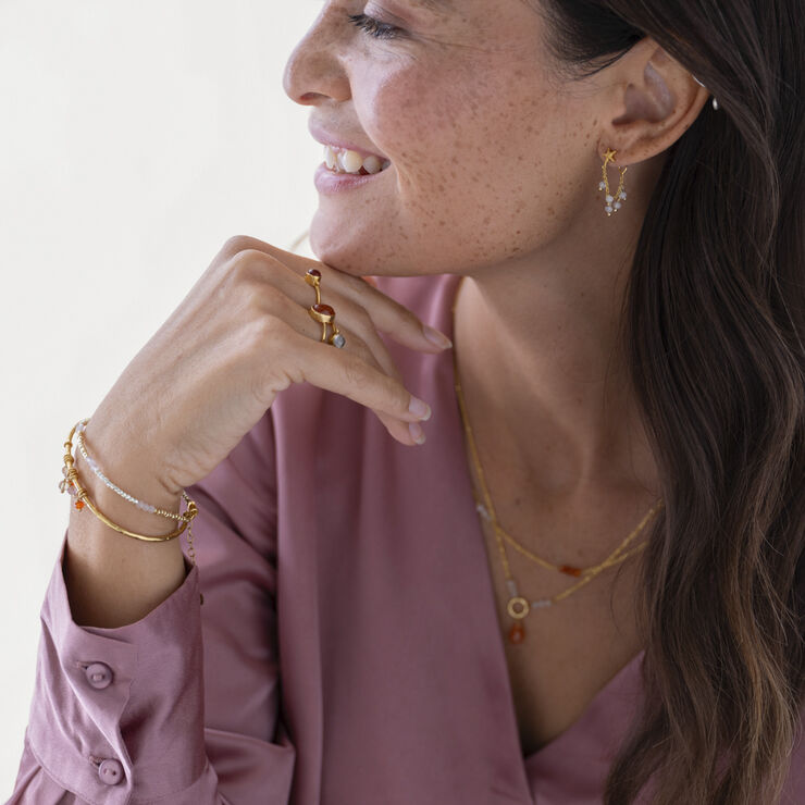 Faithful Rose Quartz Ring GP