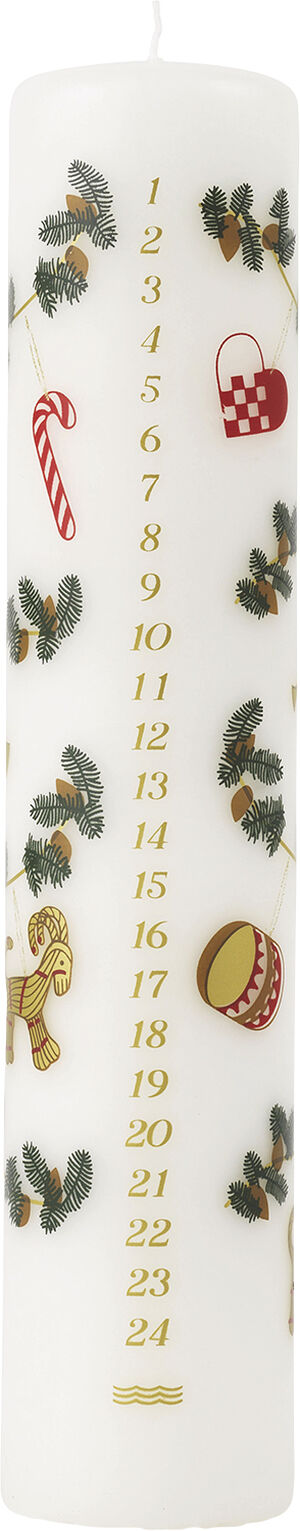 Star Fluted Christmas calendar candle