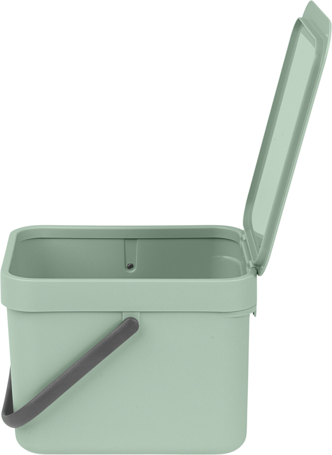 Affaldsspand m/l&aring;g sort. kon. 6 ltr