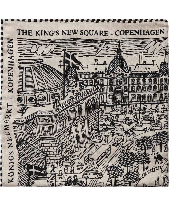 Geometric wool / silk Scarf - 61x61cm