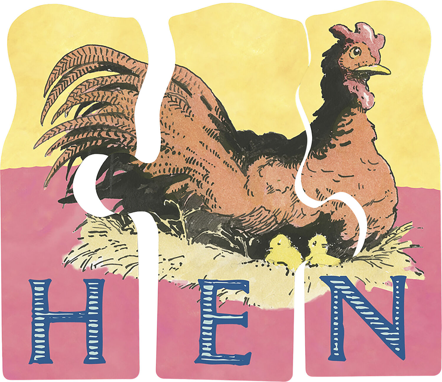 eeBoo - Leg & L&aelig;r puslespil - Stav til et dyr p&aring; engelsk