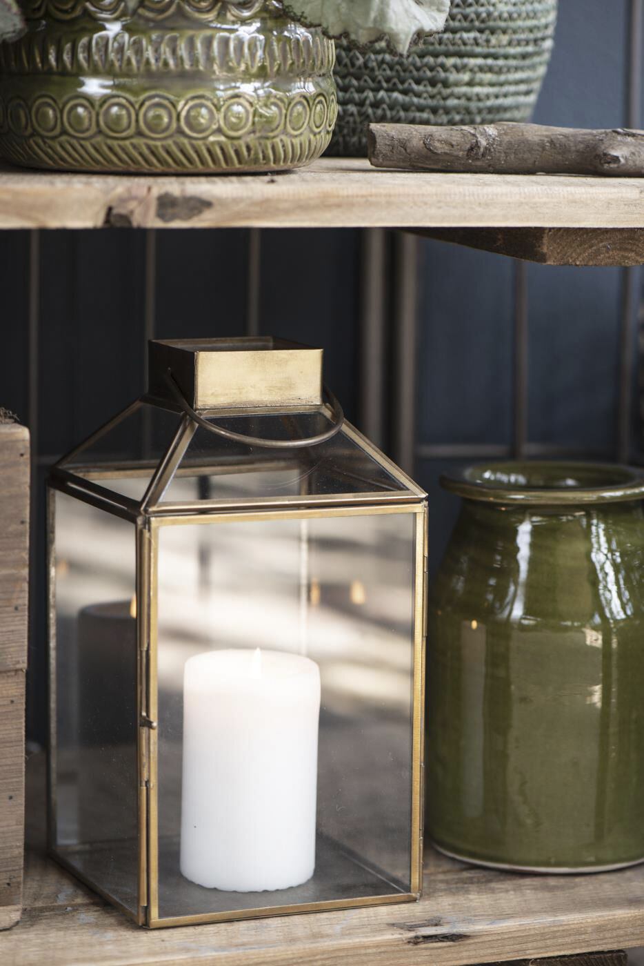 Lanterne Norr skr&aring; glastop