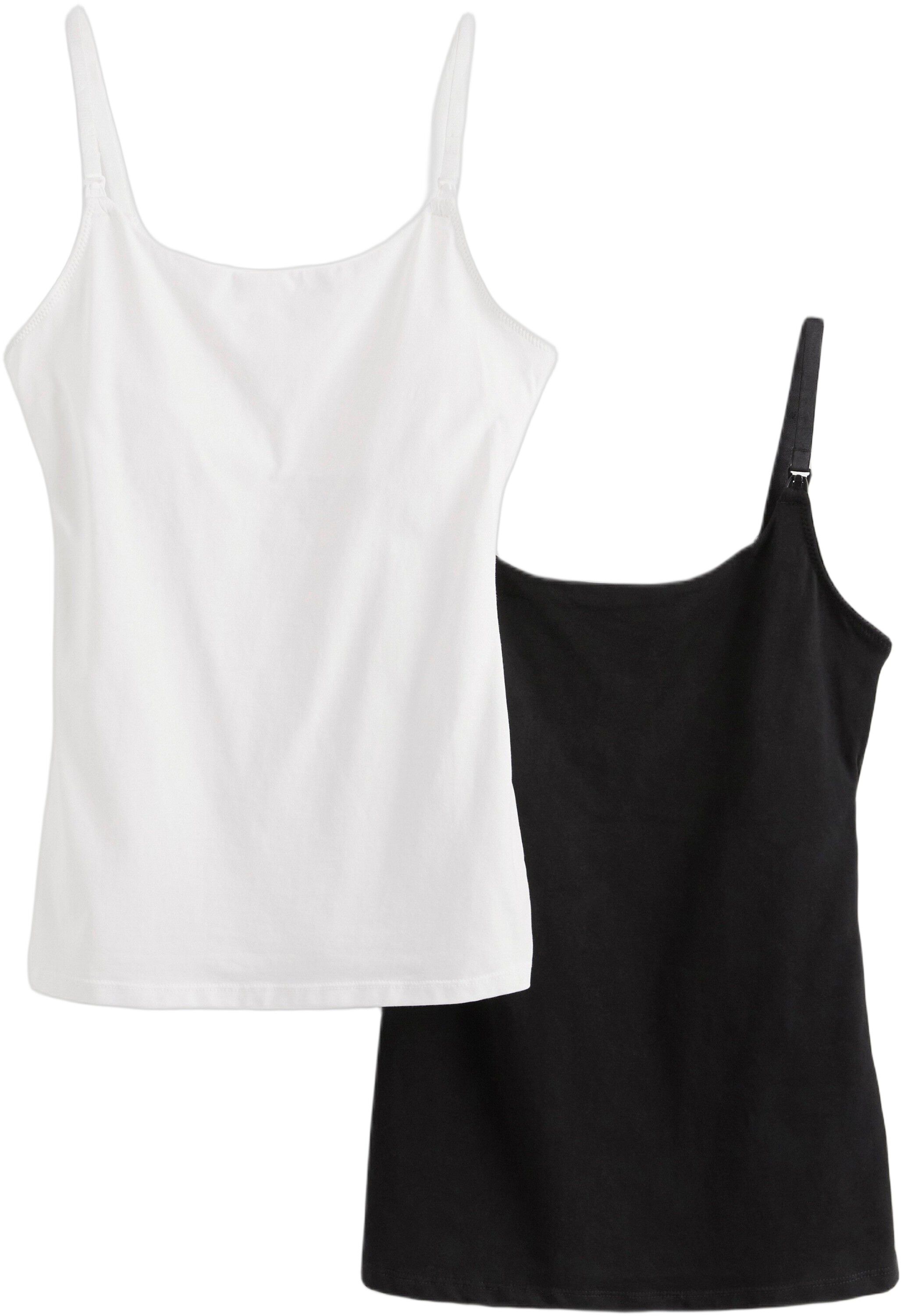Nursing camisoles featuring drop-do