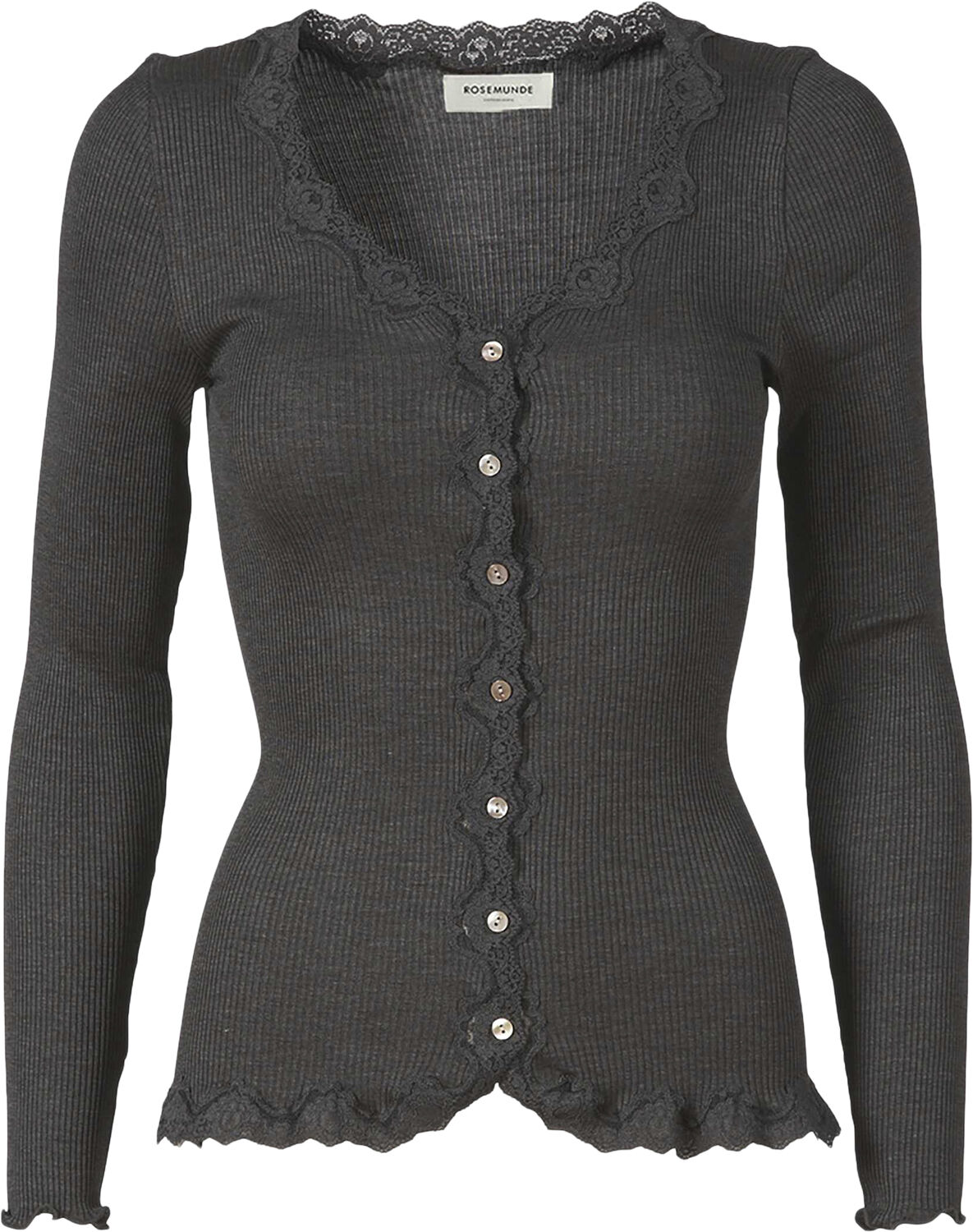 Silk cardigan regular ls w/rev vint