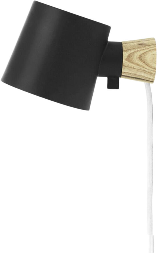 Rise væg lampe sort