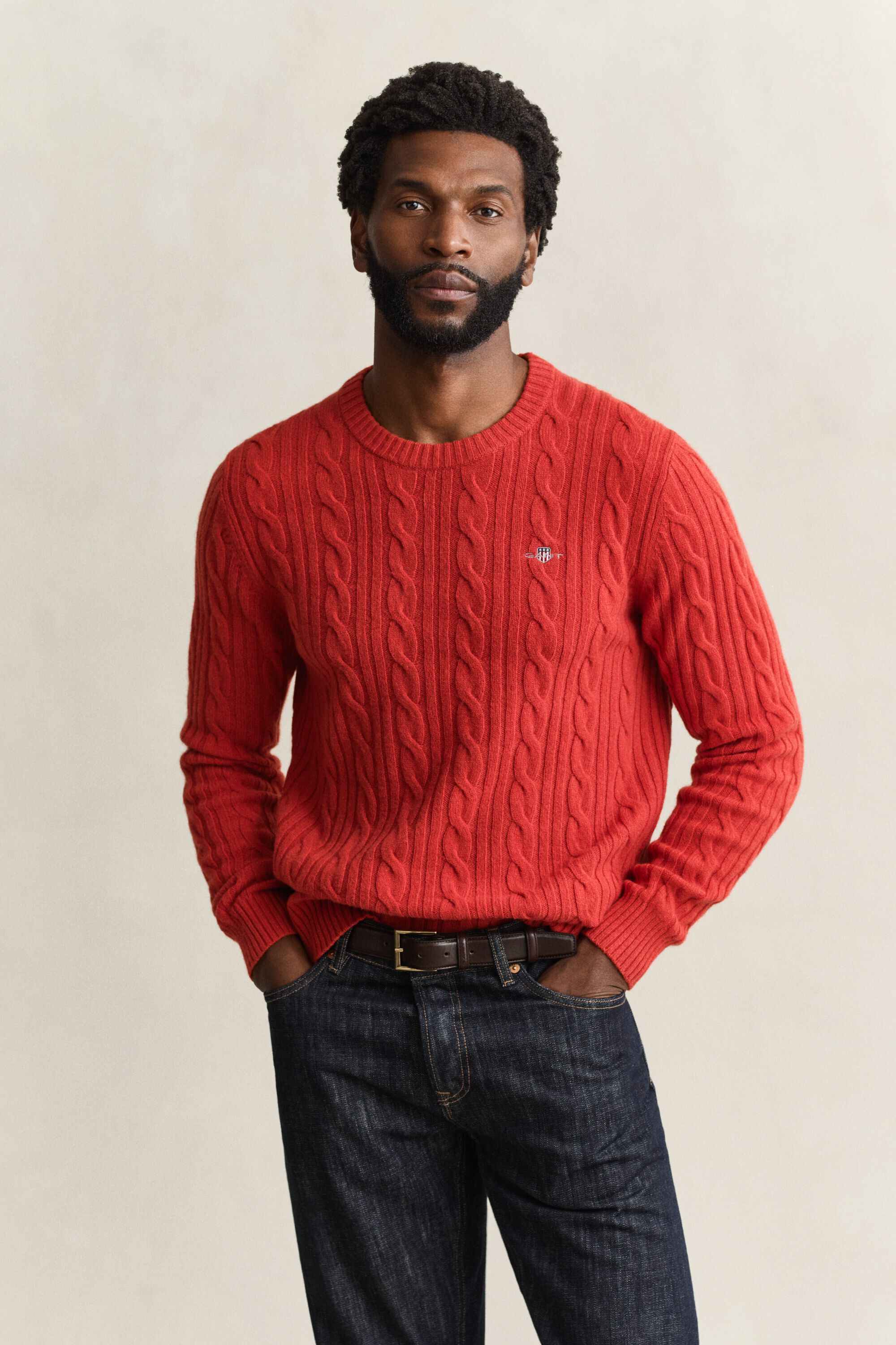 LAMBSWOOL CABLE C-NECK
