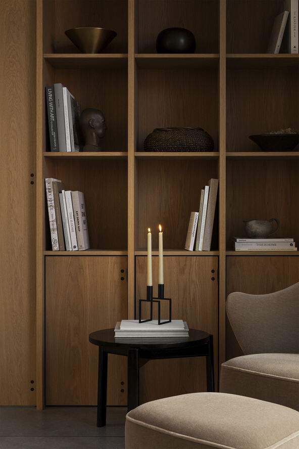 Line, Candle Holder, Black