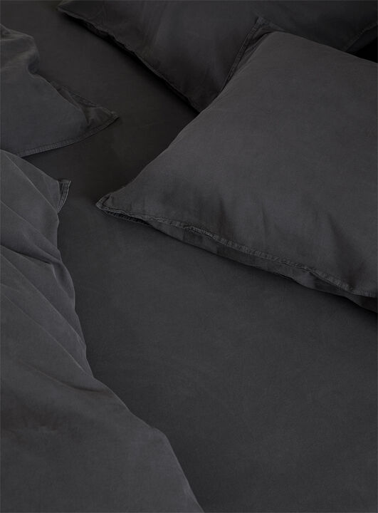 Frøya økologisk pudebetræk dæmpet sort