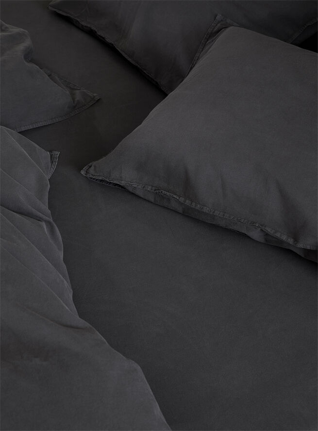 Frøya økologisk pudebetræk dæmpet sort