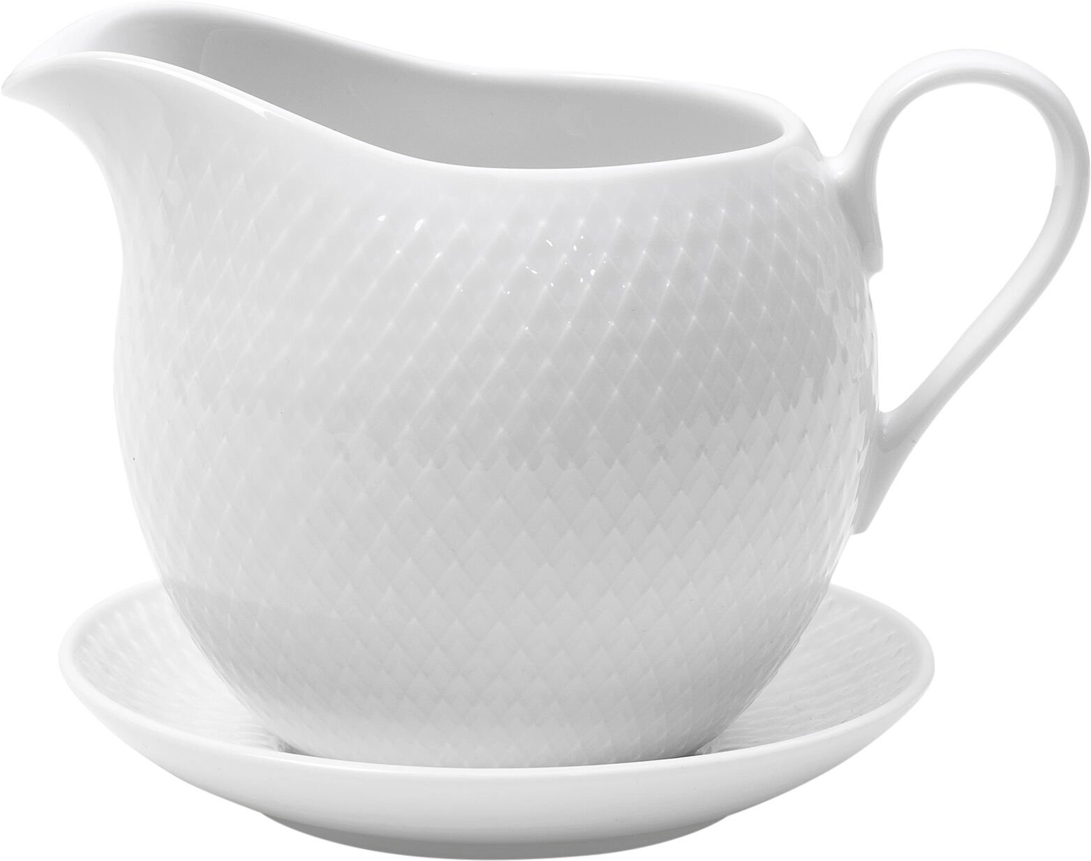 Rhombe Saucekande 67 cl hvid porcel&aelig;n