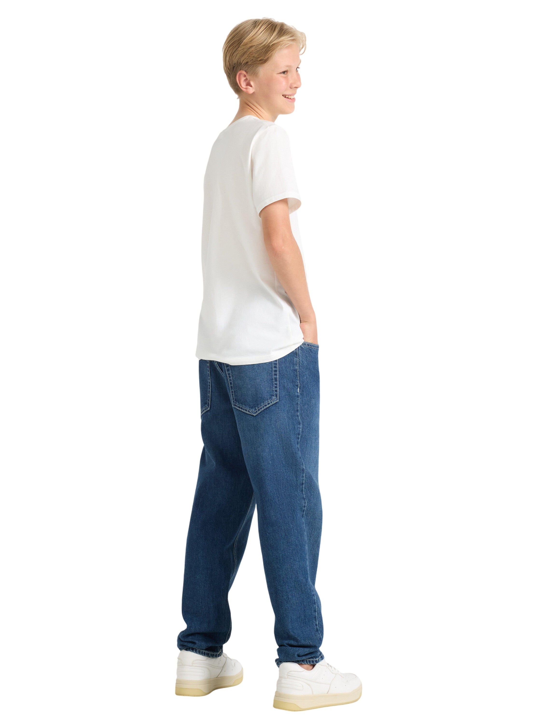 Jeans i bomullsdenim med stretch, n