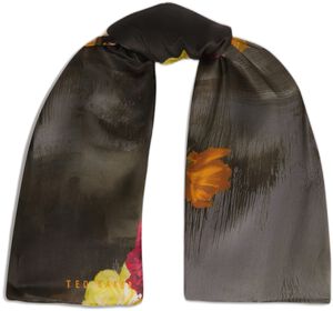 NEEAH Floral Printed Silk Long Scar