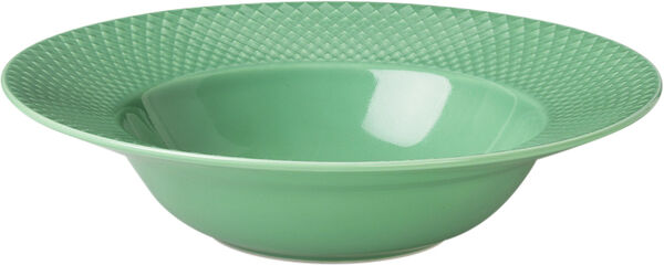 Rhombe Dyb tallerken Ø24,5 cm grøn porcelæn