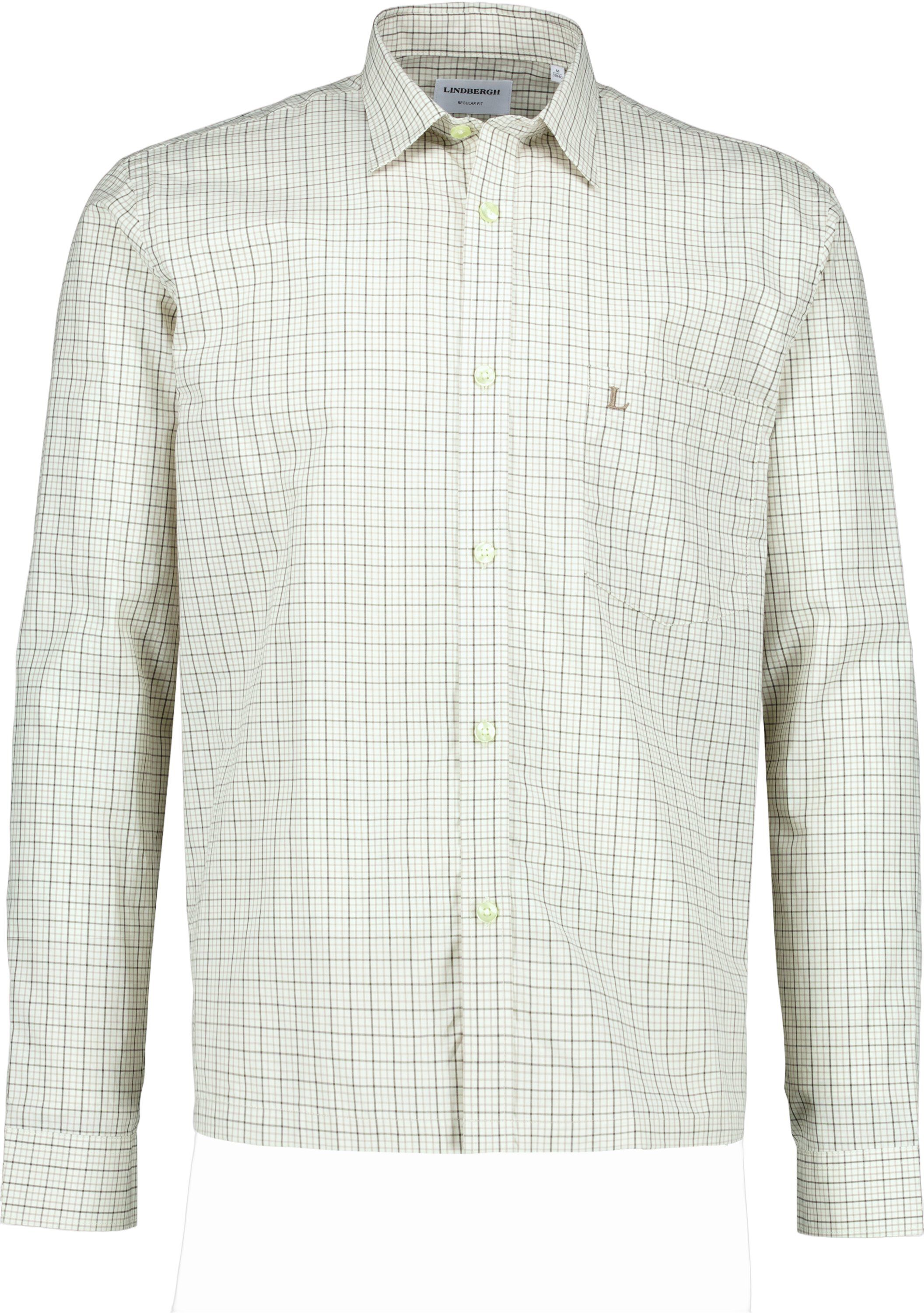 Plain check cropped shirt L/S