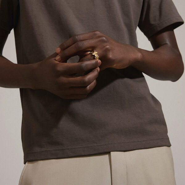 ECHO recycled ring gold-plated