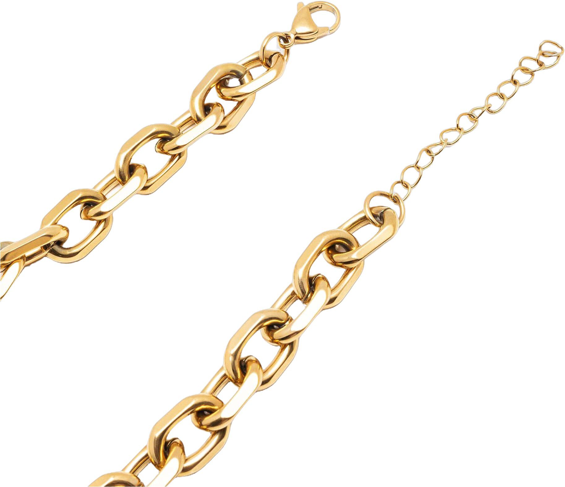 Women's Round Cable Chain Necklace in Gold
