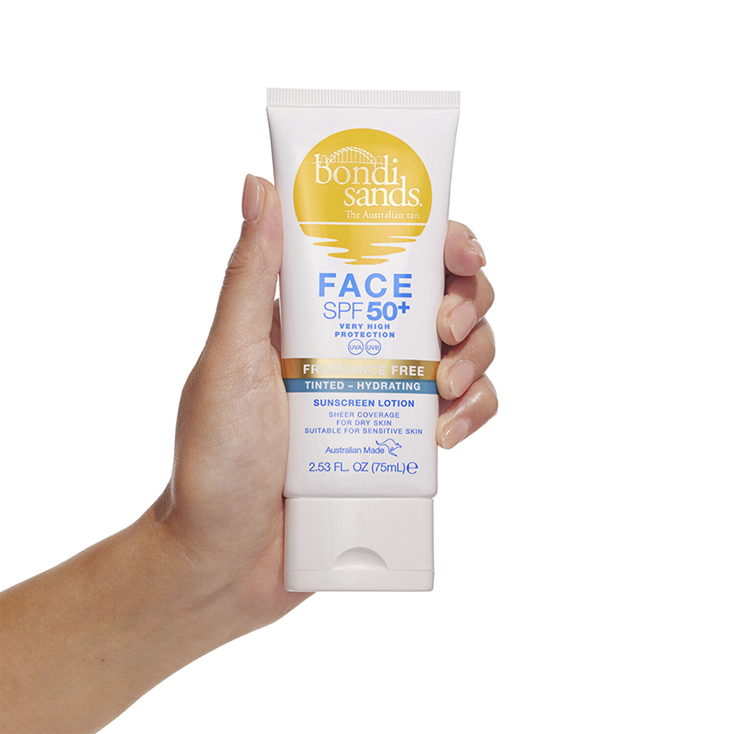 BONDI SANDS SPF 50 + Fragrance Free Tinted Face Lotion (Hydrating) 75