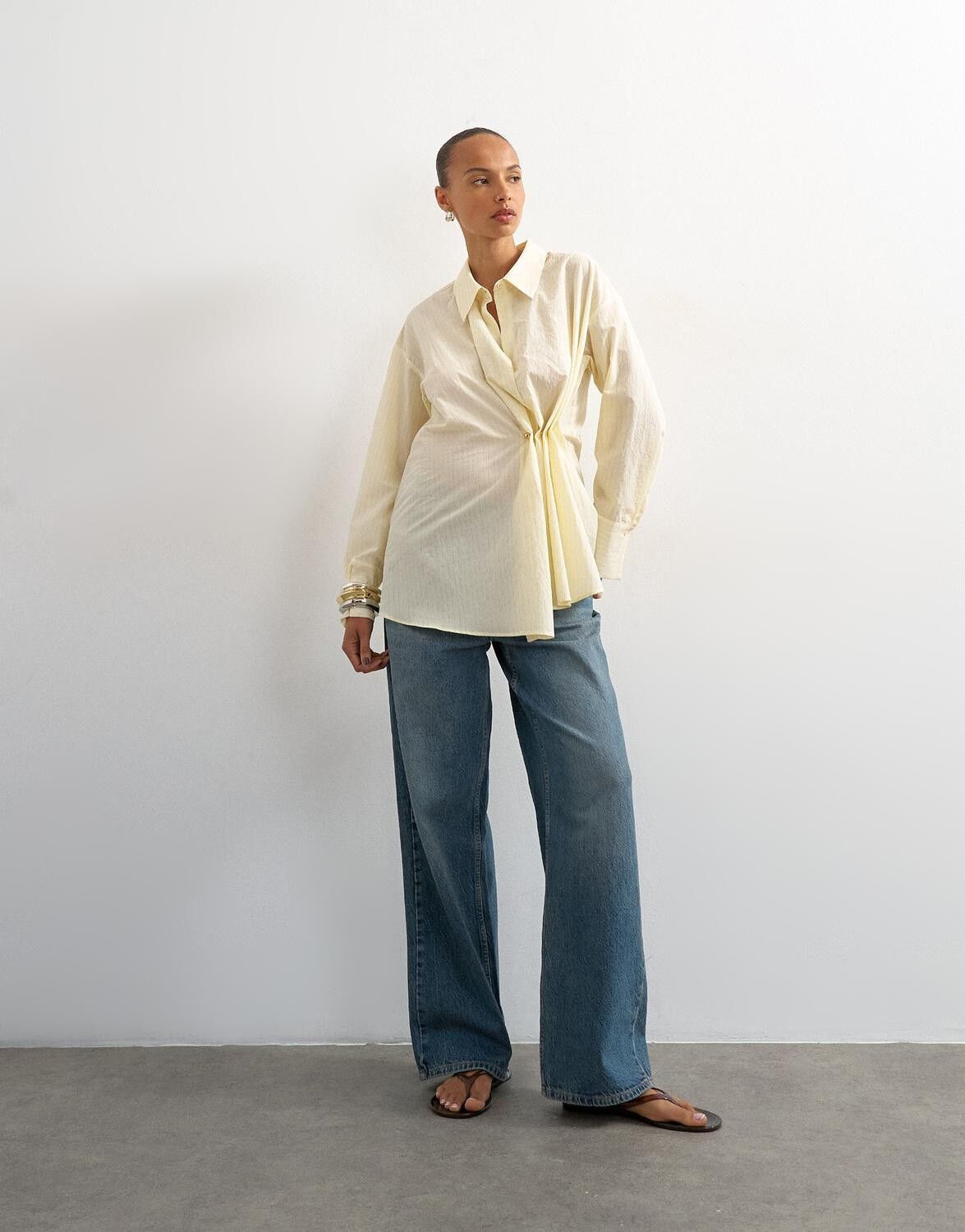 Tselisa Ls Cinch Shirt Wvn