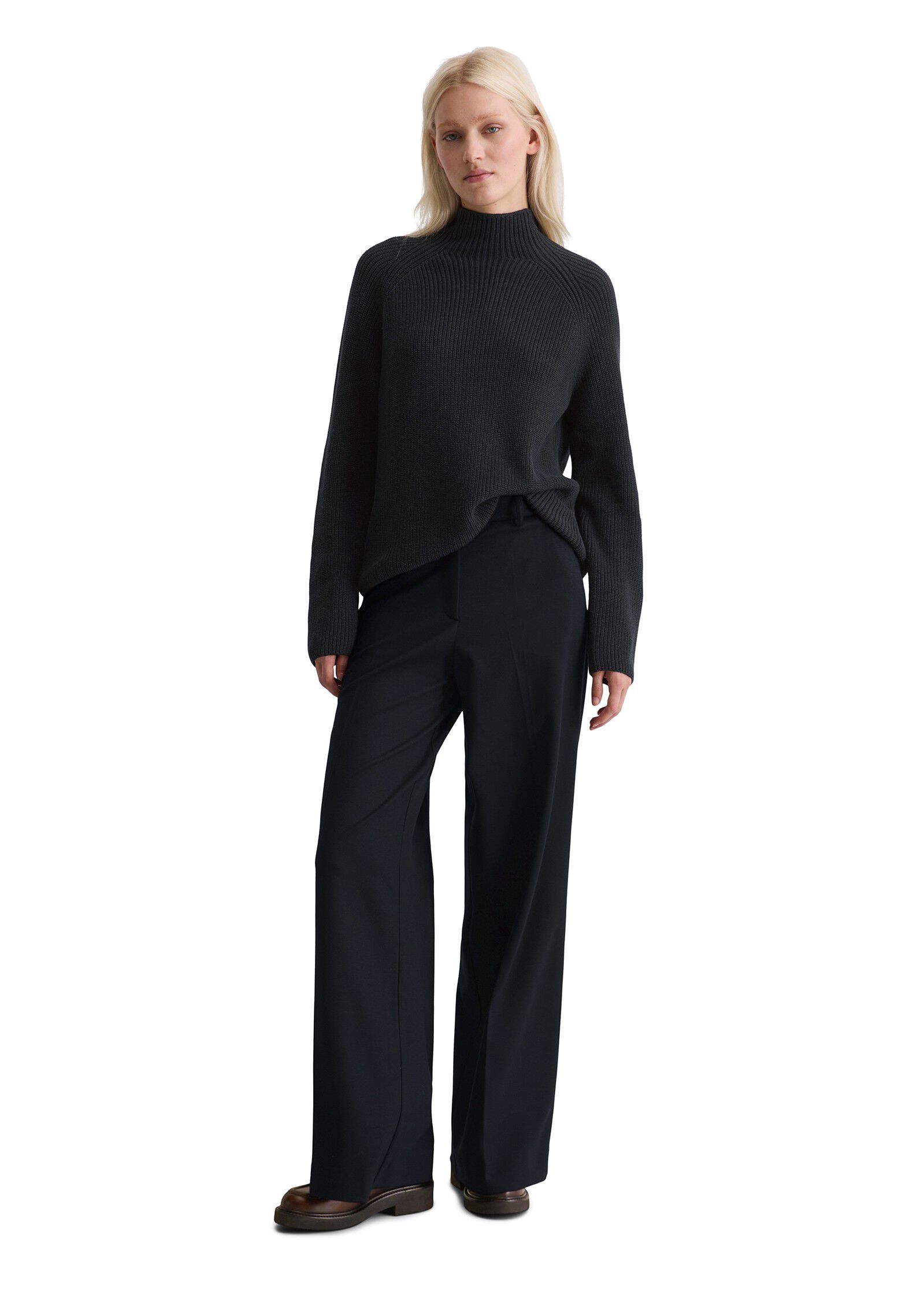 Pullover, longsleeve, stand-up coll