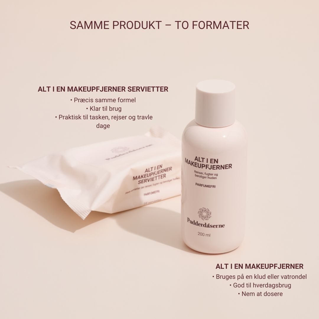 Pudderd&aring;serne Alt i en Make-up fjerner Servietter