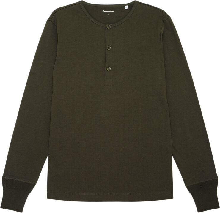 BO long sleeve henley - GOTS/Vegan