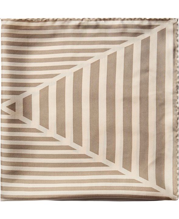 Geometric Scarf 100% Silk - 61x61cm