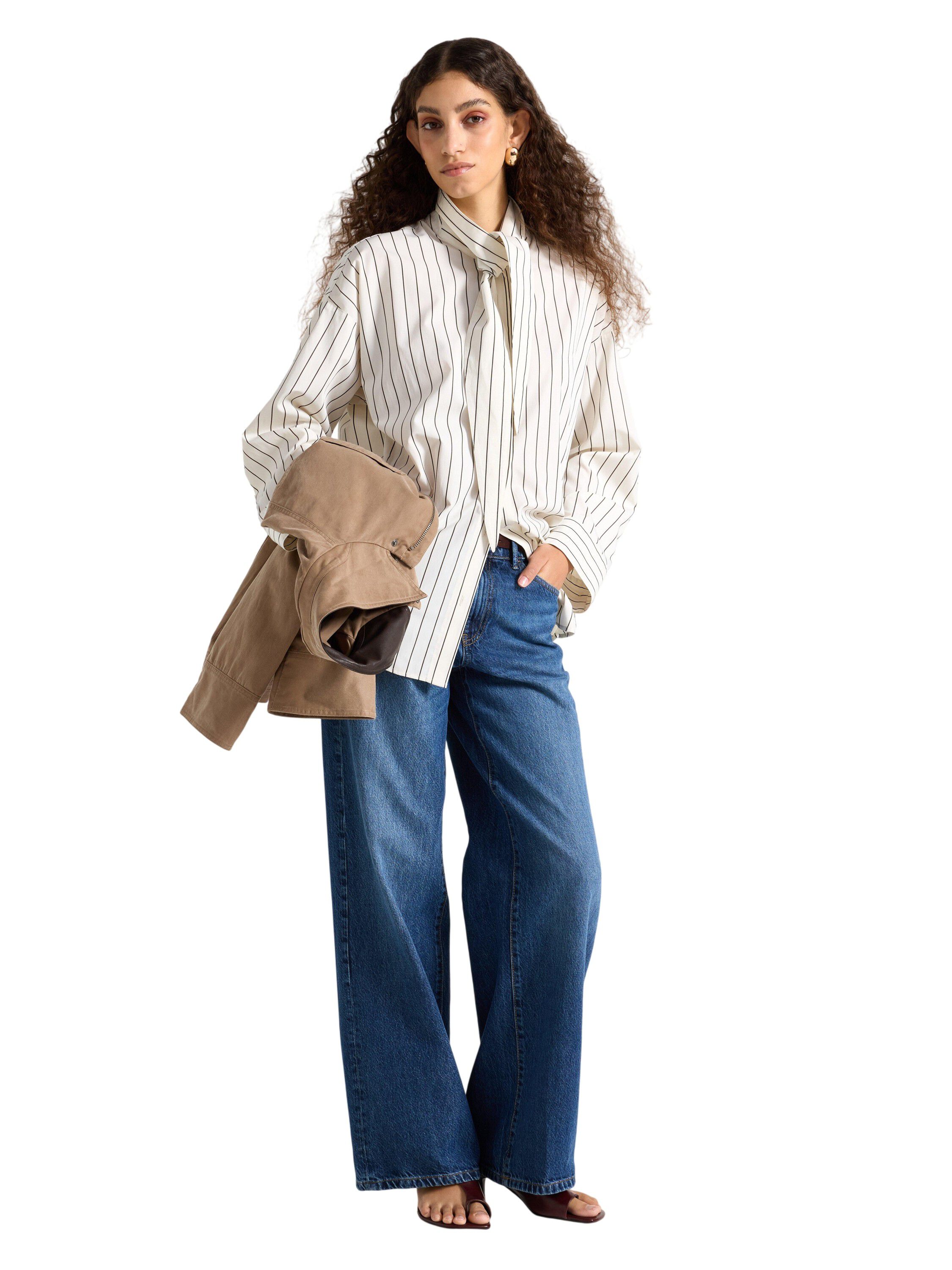 Skjorta med avslappnad passform, l&aring;