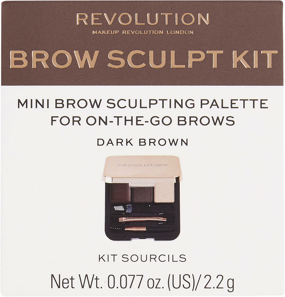 Revolution Brow Sculpt Kit Dark Brown