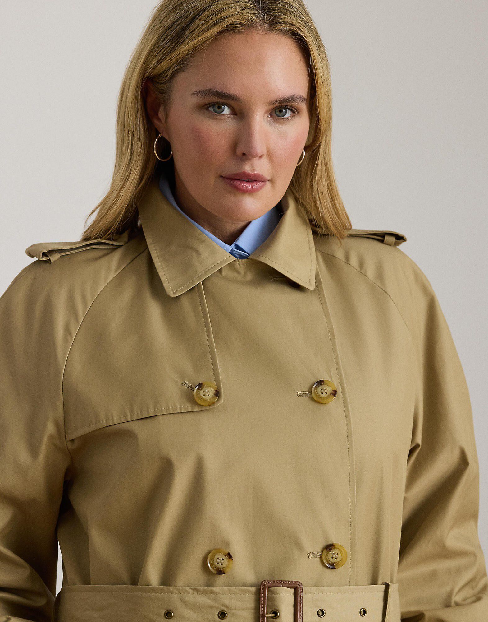 Double-Breasted Belted Trench Coat