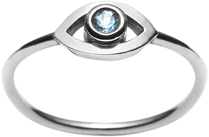 Blue Topaz Eye Ring