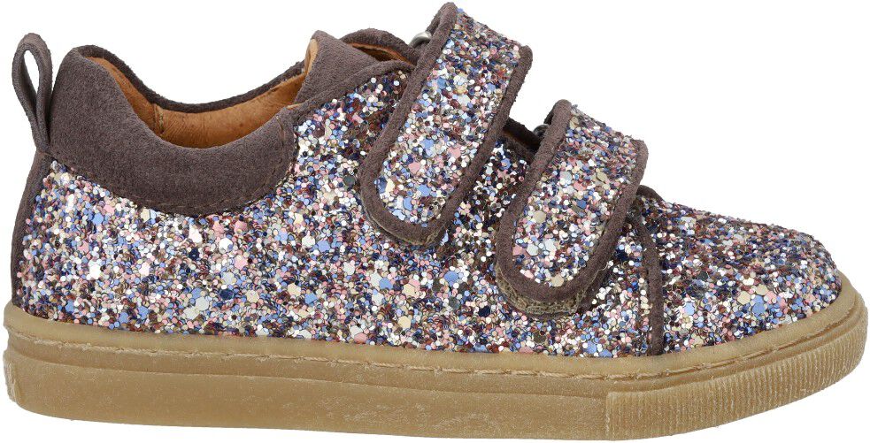 Funklende Glitter-Sneaker Med Ruskindskanter