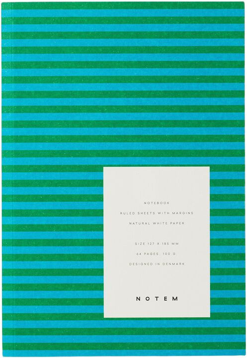 VITA Softcover Notebook - Small, Green Stripe