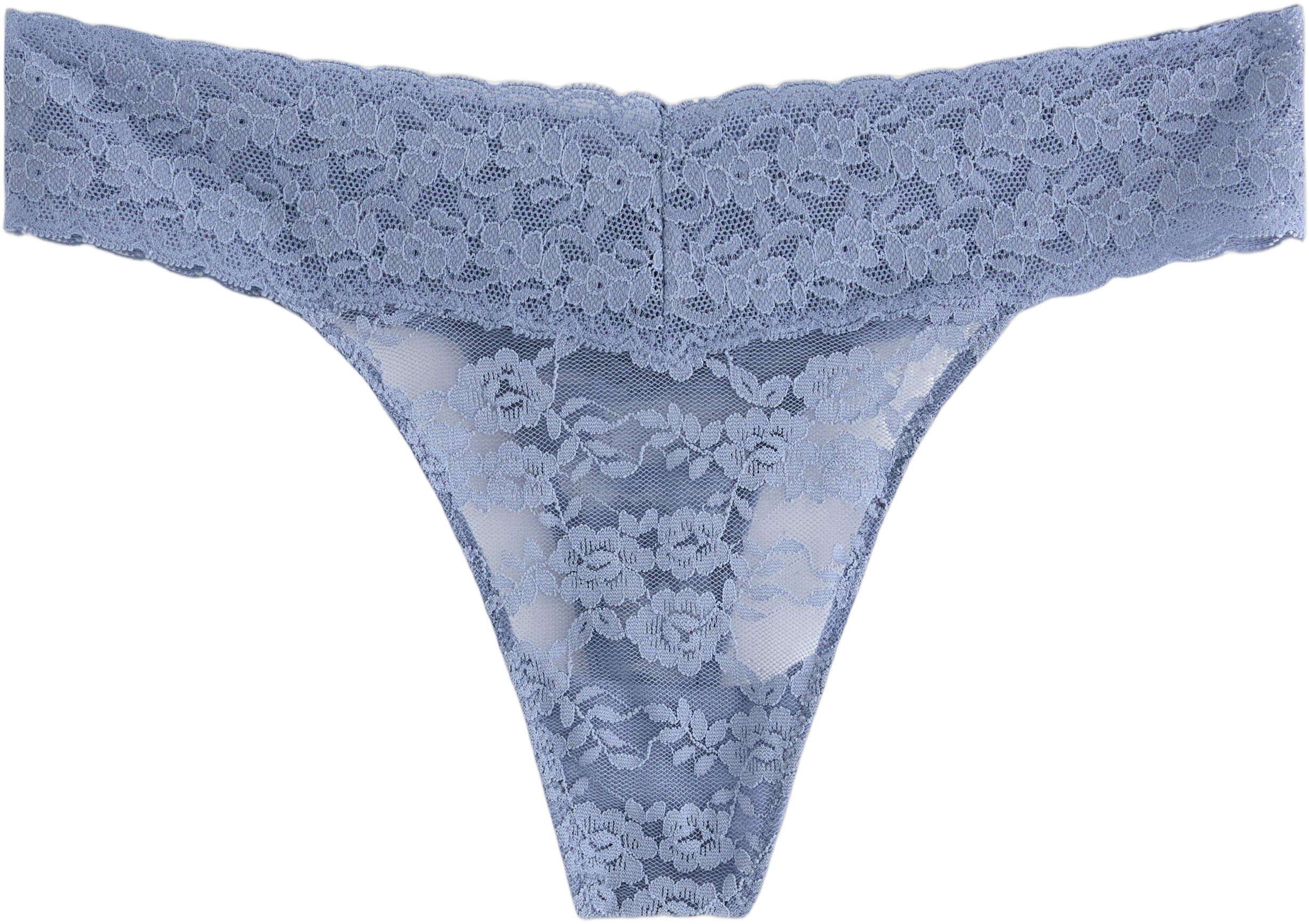 Stringtrosor i mjuk spets med l&aring;g