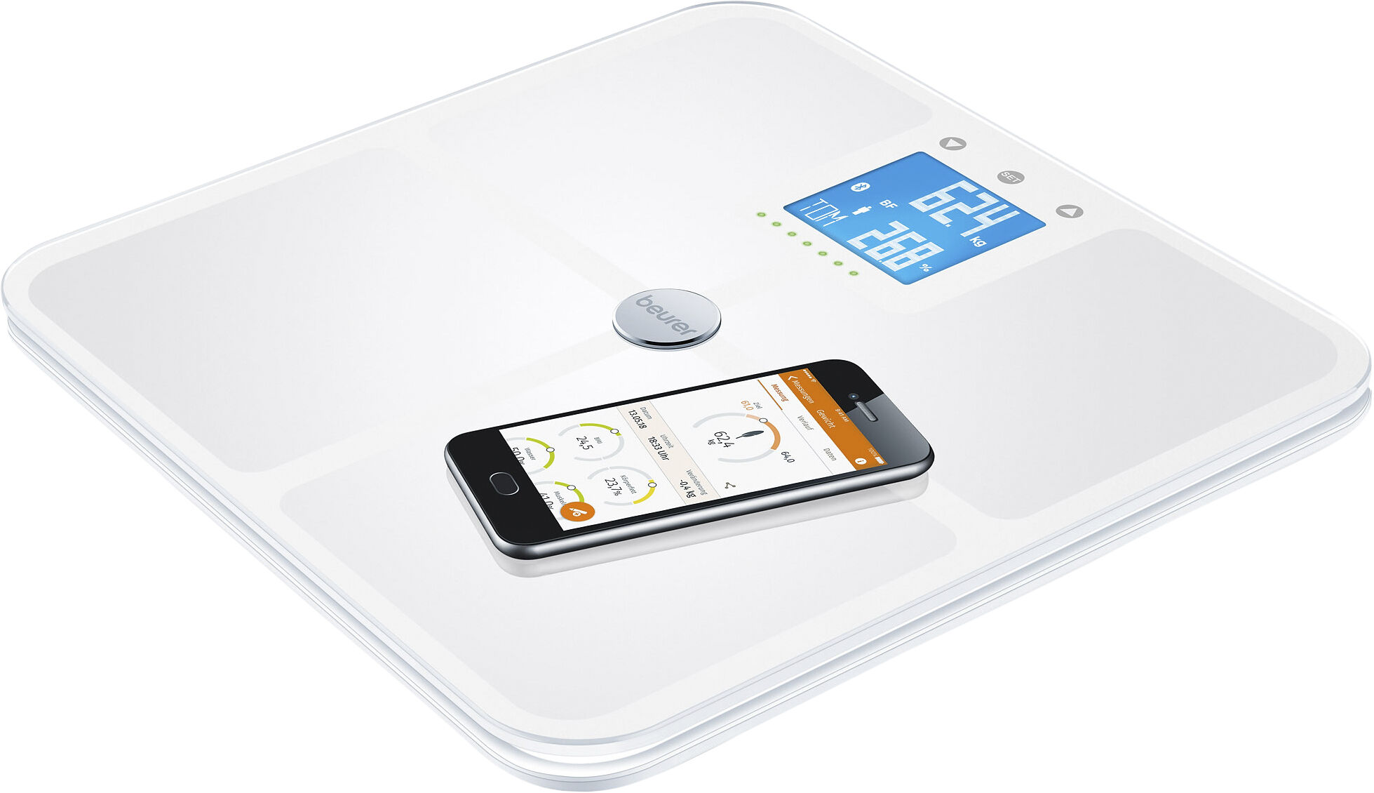 Kropsanalysevekt med Bluetooth, hvit BF 950