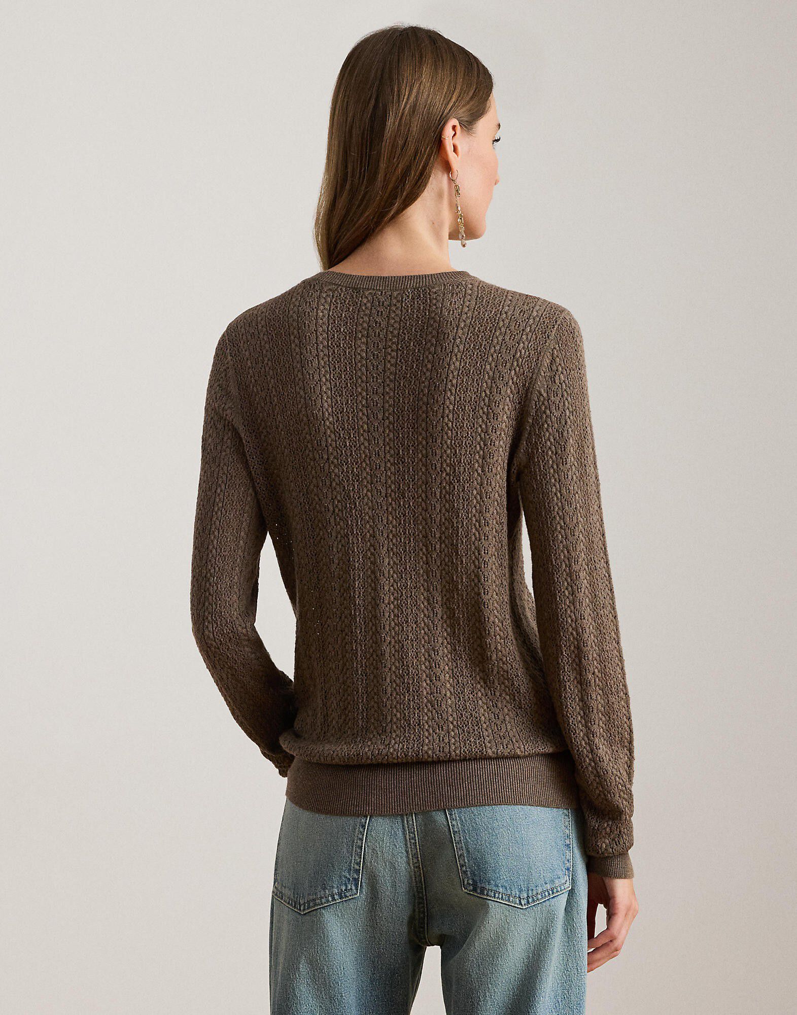 Pointelle-Knit Cotton-Blend Sweater