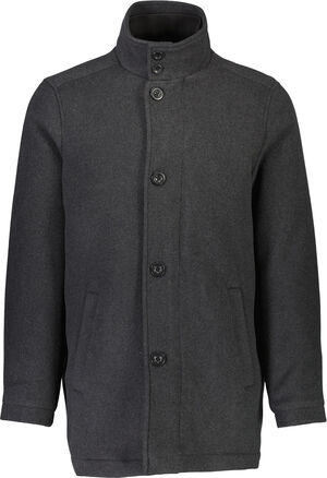 Relaxed-fit wool car coat