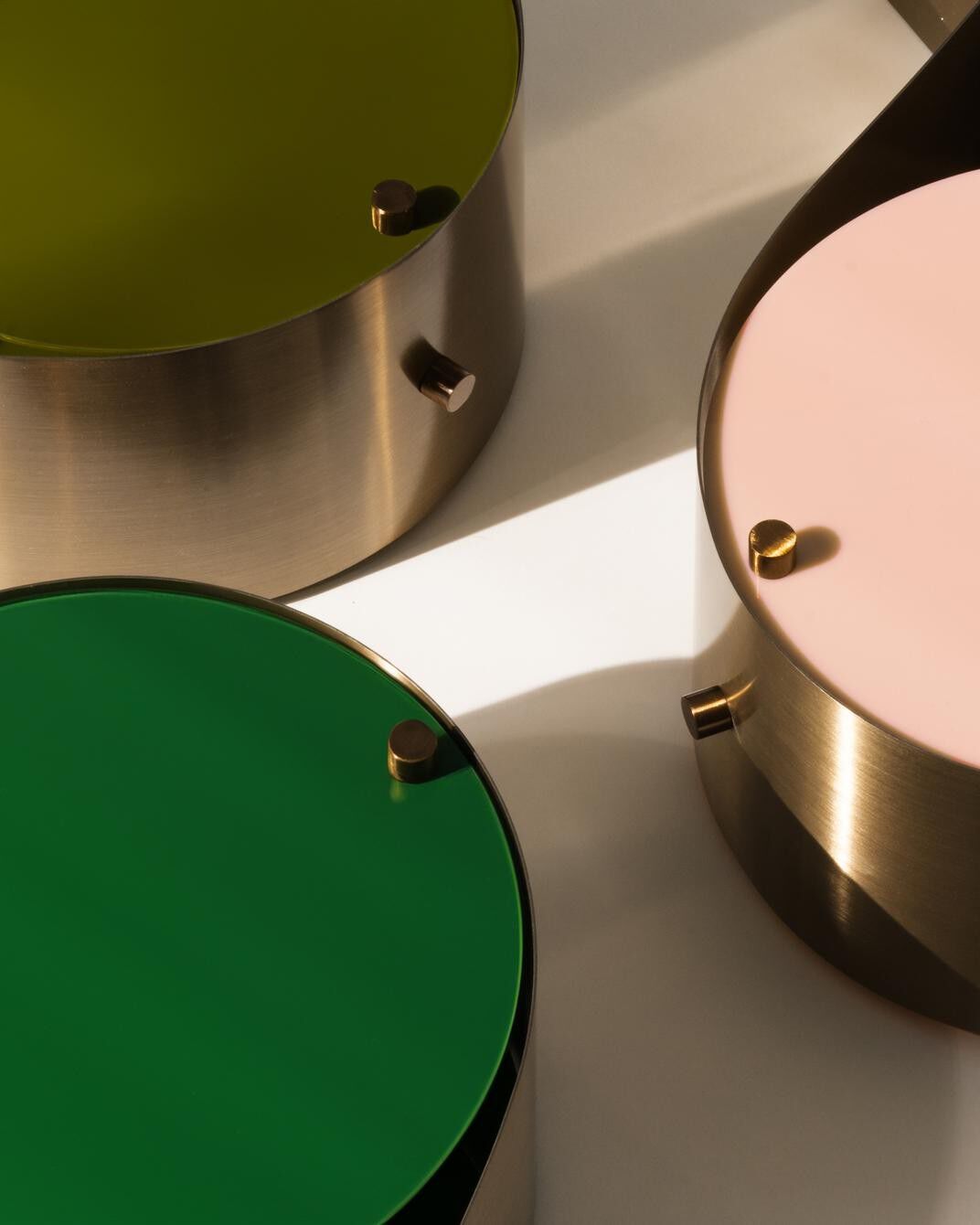 Coppia Table Lamp, Steel, EU (Base: Bronze Steel, Shade: Ivory & Blush