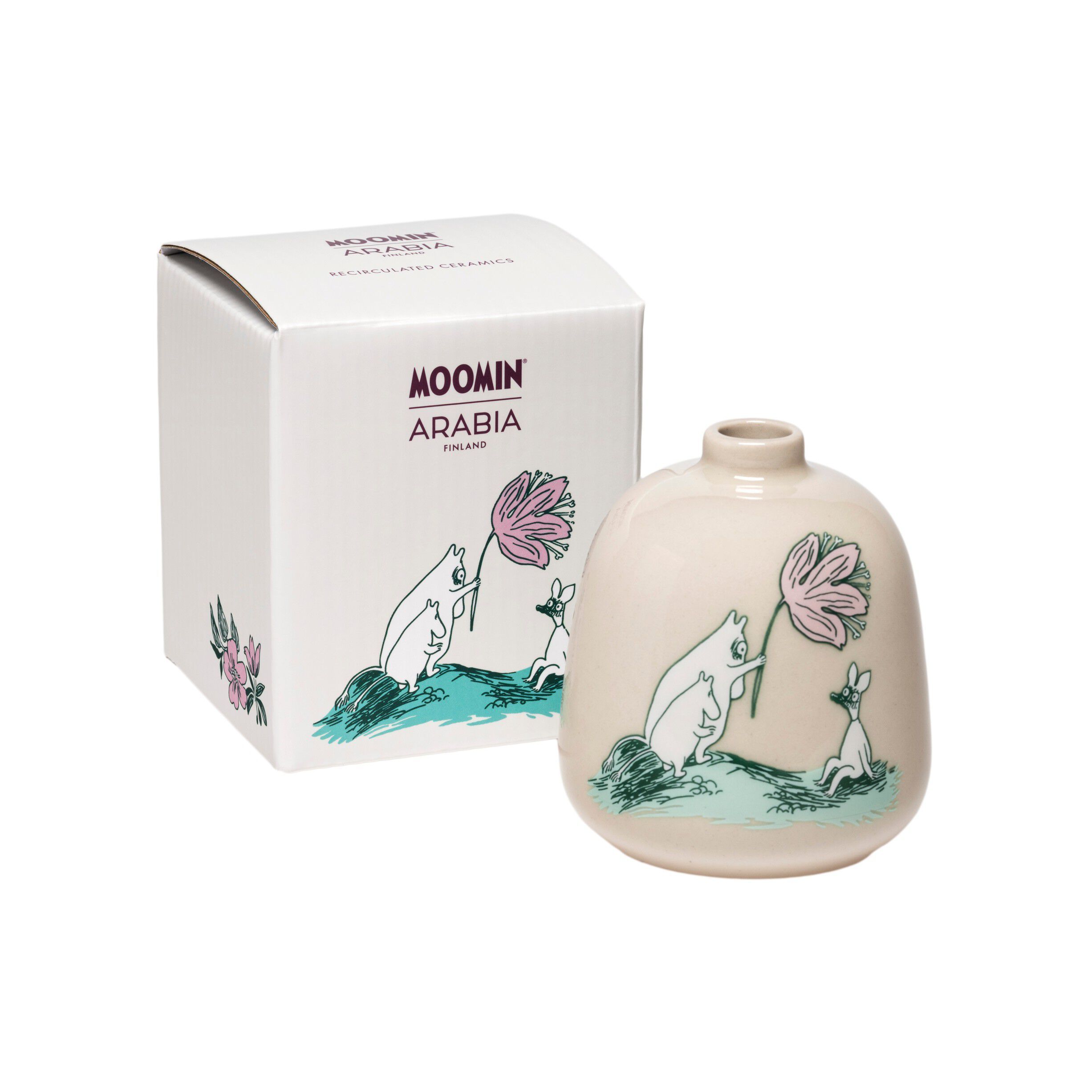 Moomin Arabia 83mm vase Vildblomst Genanvendt Interi&oslash;r