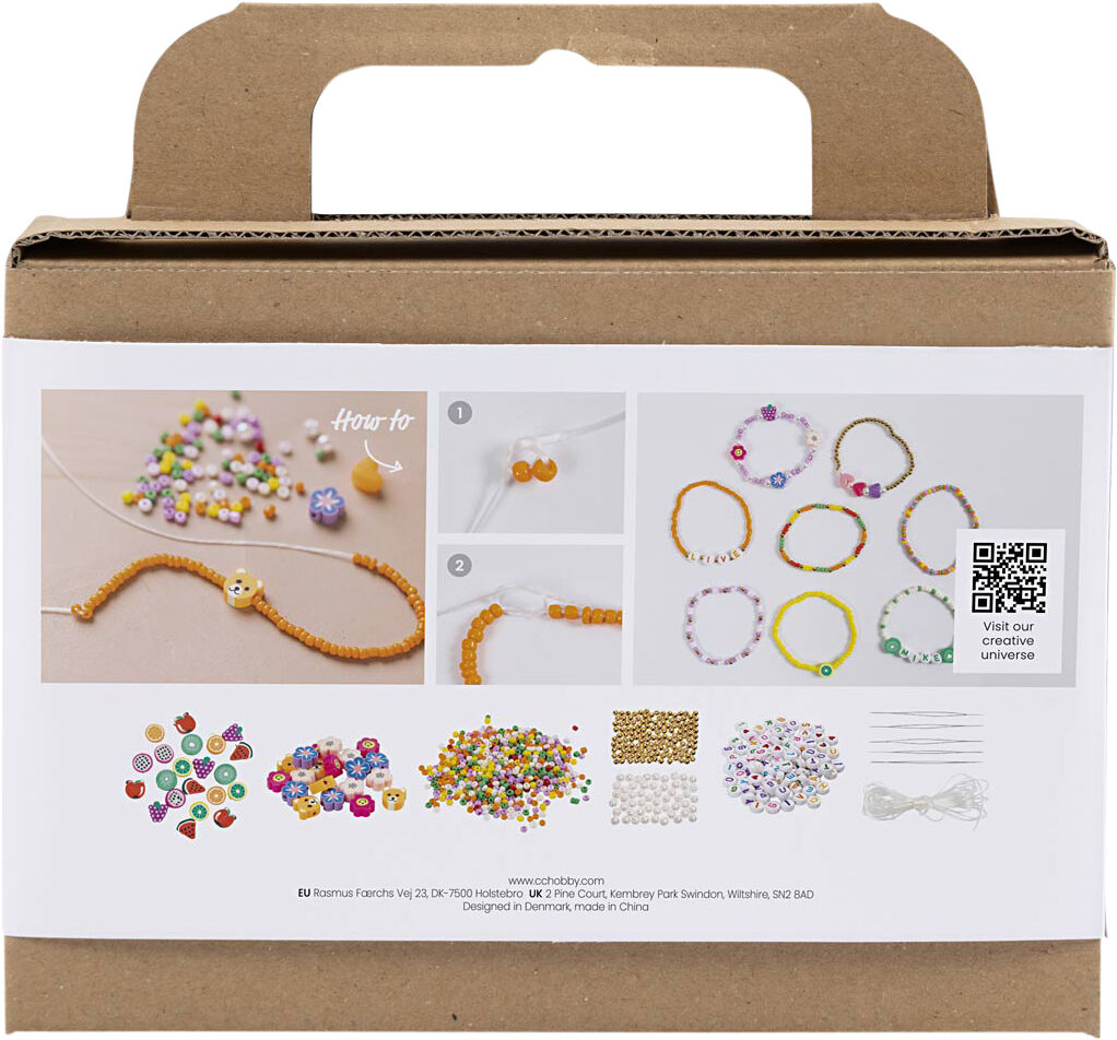 Mini DIY Mix Smykker, Farverige armb&aring;nd