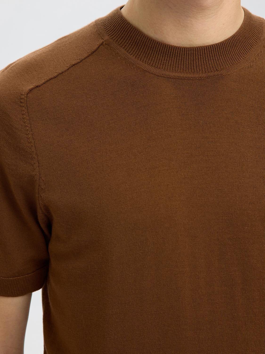 SLHTRAY SS KNIT MERINO CREW NECK NO