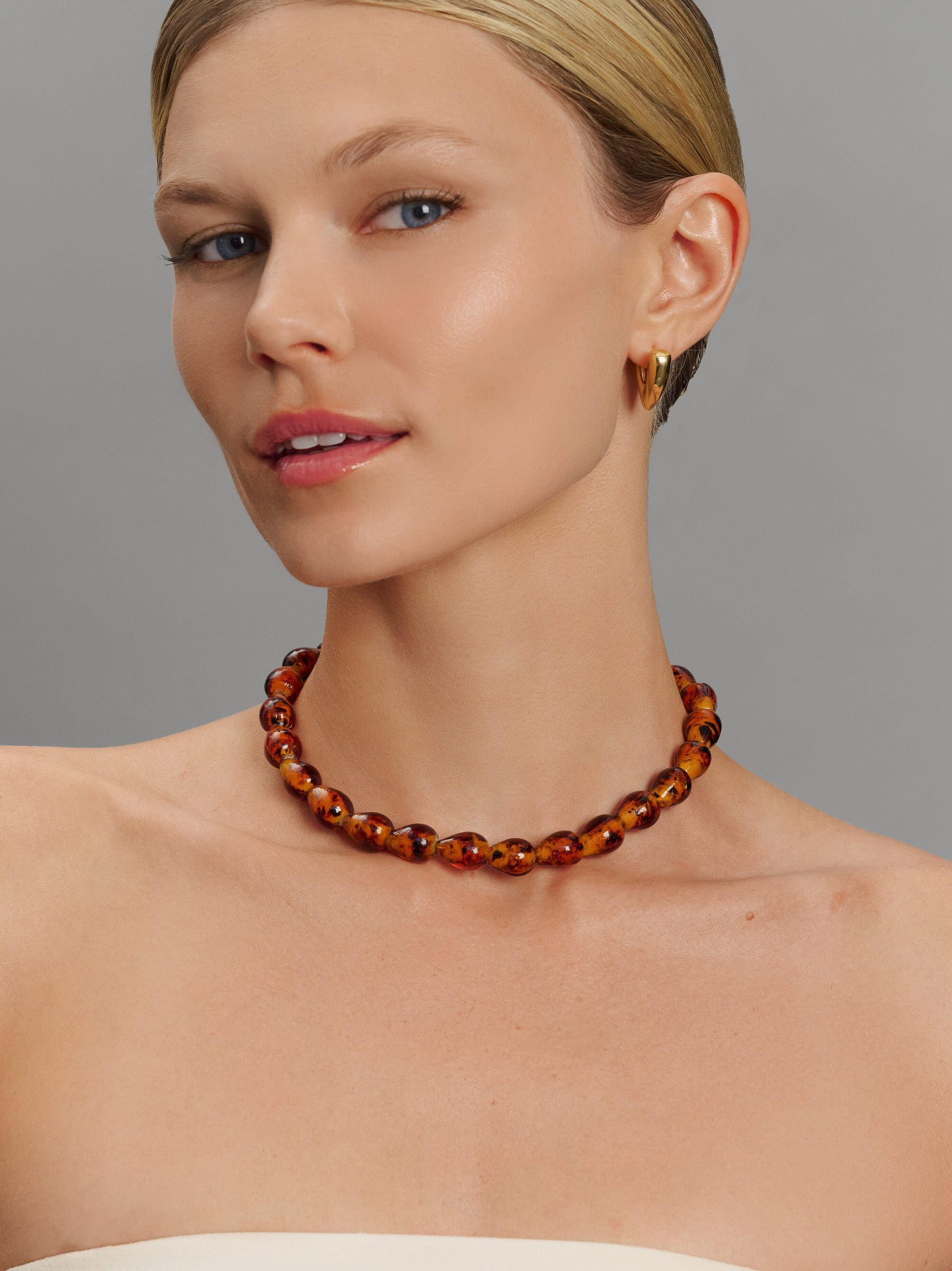 Women's Amber Beaded Necklace