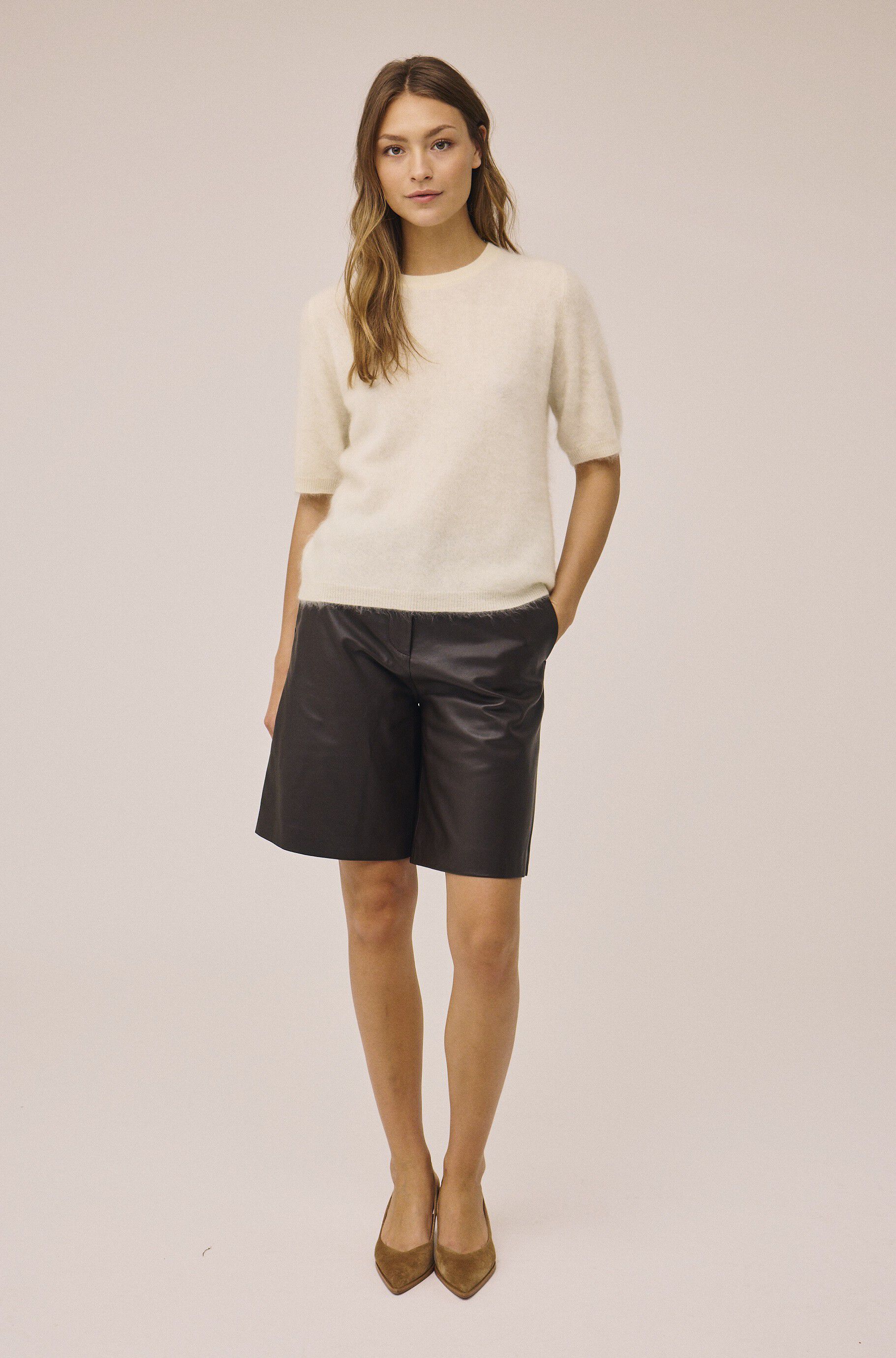 Geneve 1 S/S Knitted top - 100% Cashmere GCS