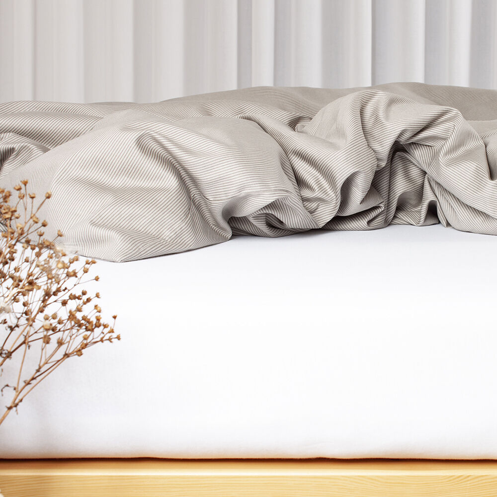 &Oslash;kologisk boxlagen, jersey - GOTS, hvid