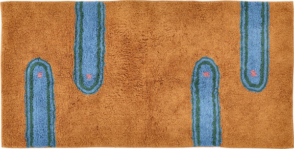 Tuftet gulvteppe Styles 70 x 140 cm Brun/Blå/Grønn/Rosa 100%