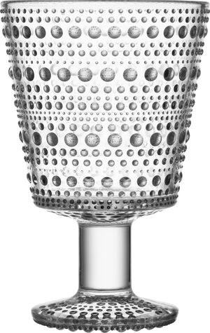 Kastehelmi glas på fod 30 cl - klar 2 stk